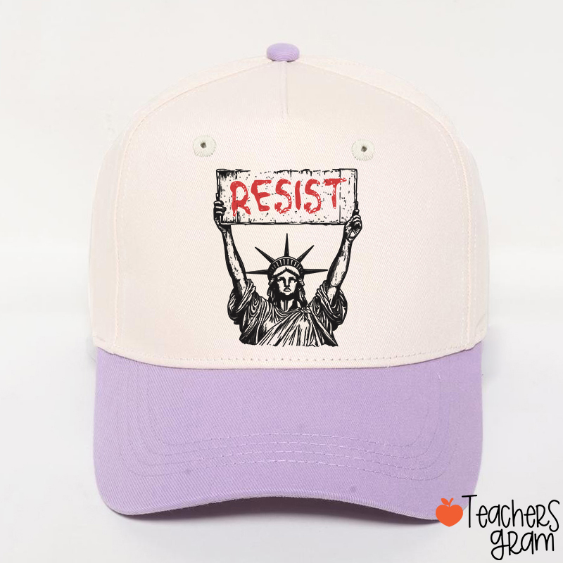 Statue Of Liberty Resist Teacher Baseball Cap