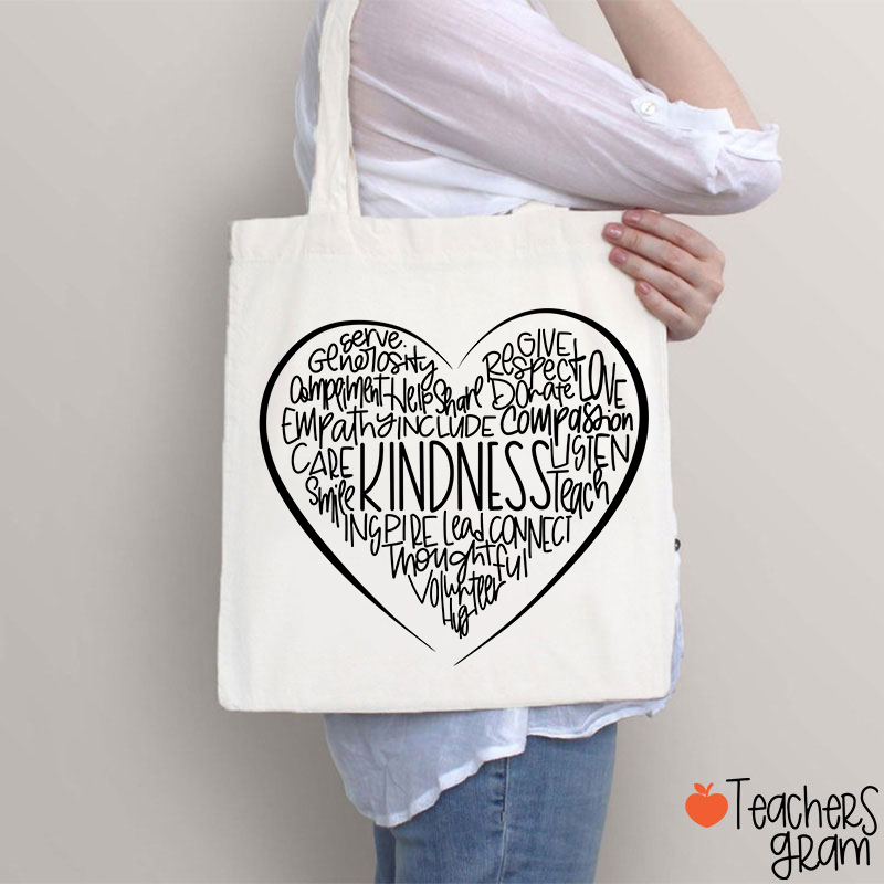 Kindness Teach Smile Teacher Tote Bag