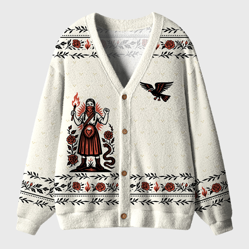 Chinga La Migra Teacher Ugly Cardigan Sweaters