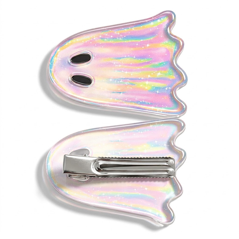 Cute Glitter Hologram Ghost Duckbill Hair Clips