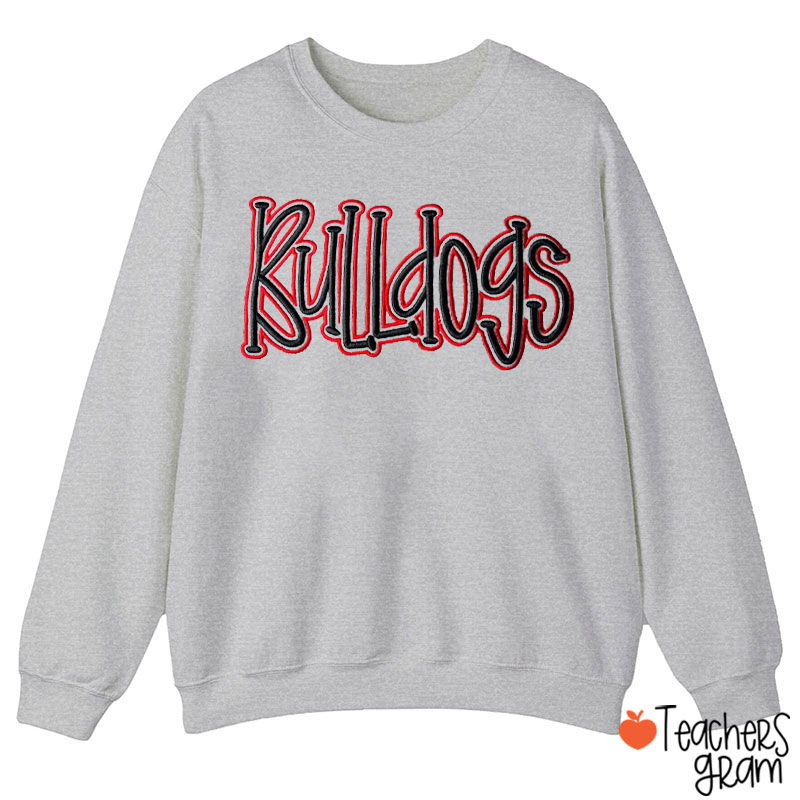 Personalized Patriots Mascot Puff Print Teacher Sweatshirt