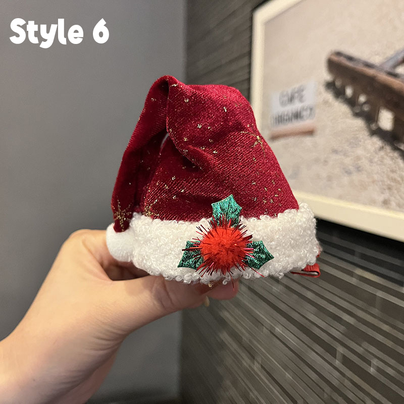 Christmas Hat Teacher Hair Clips