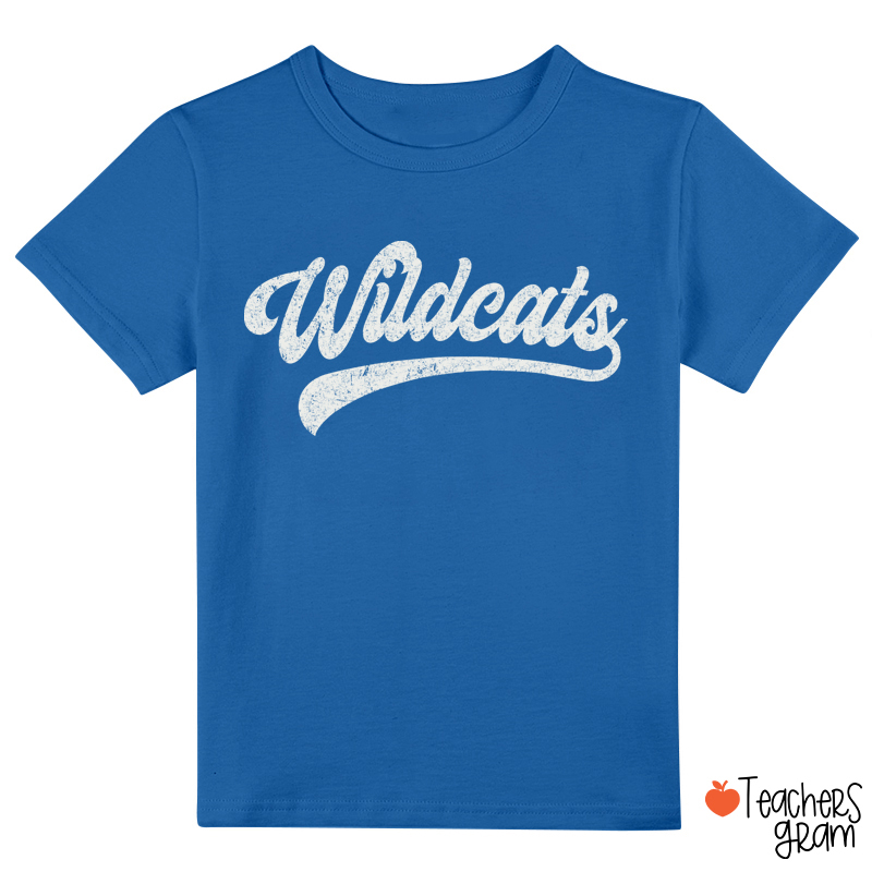 Personalized Mascot Washed And Distressed Print Class T-Shirt