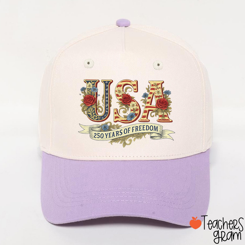 Usa 250 Years Of Freedom Teacher Baseball Cap