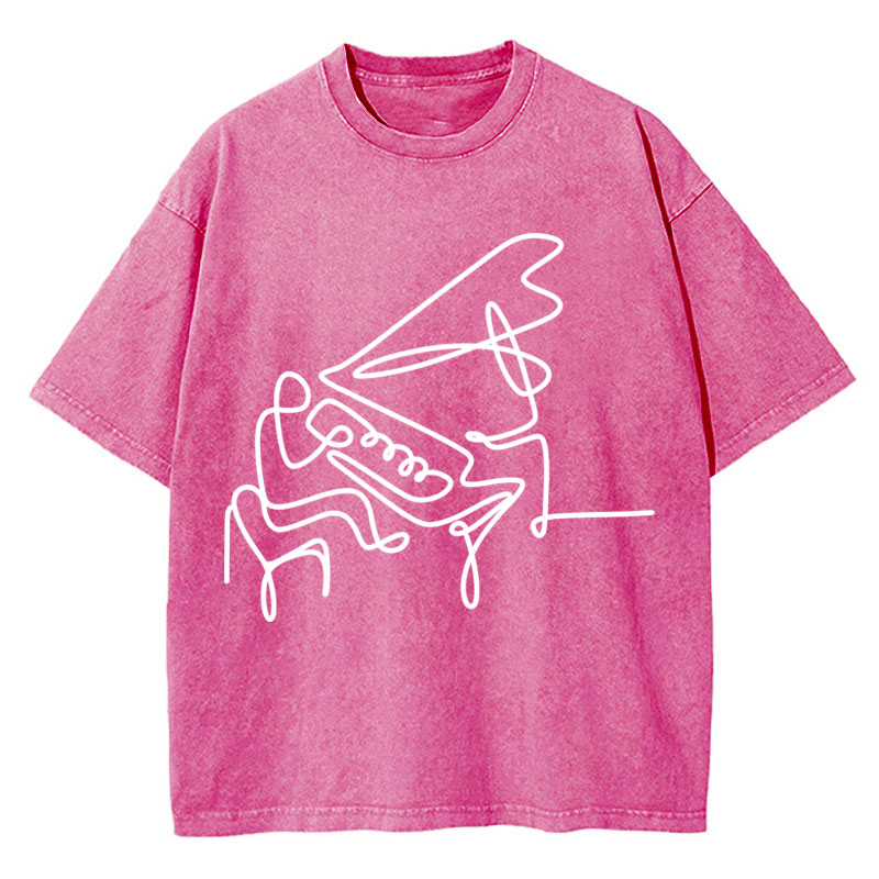 Musician Piano Teacher Washed T-Shirt