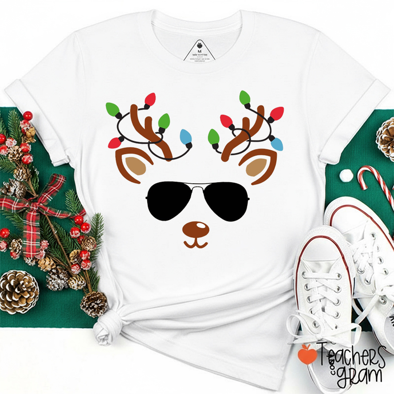 Personalized Funny Reindeer Teacher T-Shirt