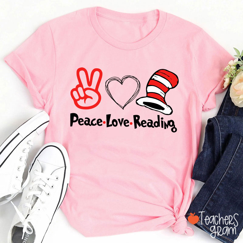 Peace Love Reading T-Shirt