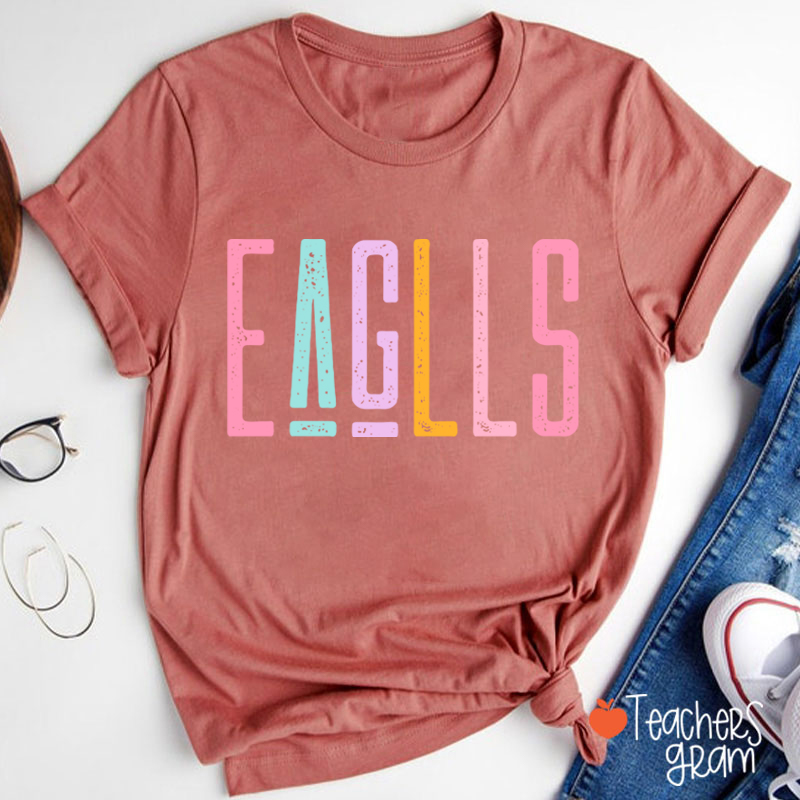 Personalized Mascot School Pride Comfortable Colors Teacher T-Shirt