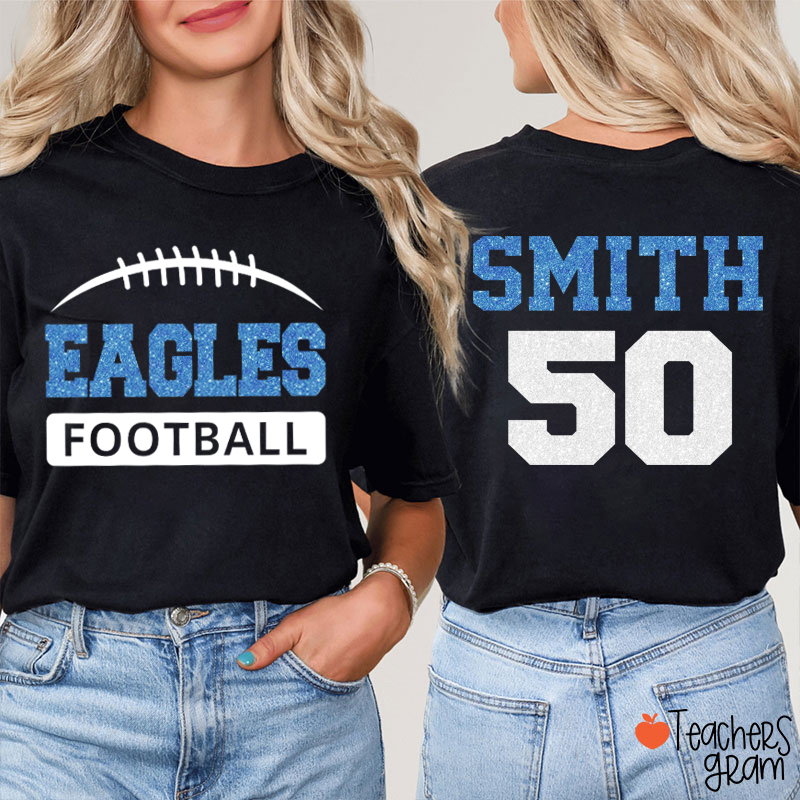 Personalized Mascot And Sport Game Day Teacher Two Sided T-Shirt
