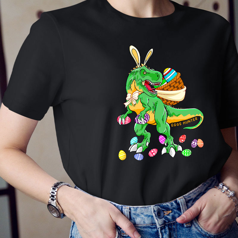 Happy Dinosaur Easter Teacher T-Shirt
