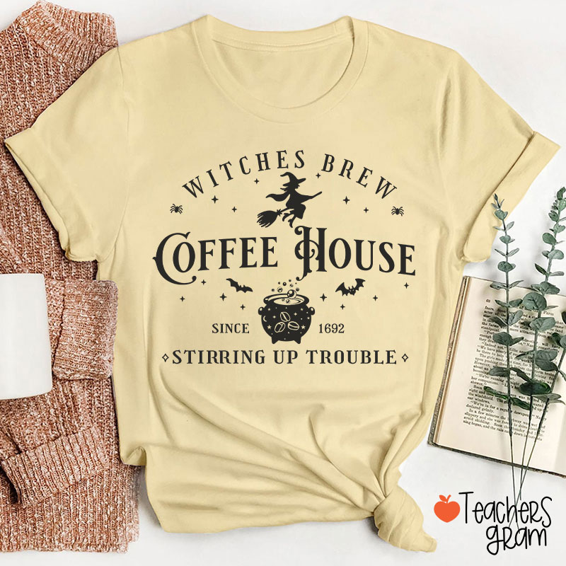 Witches Brew Coffee House Teacher T-Shirt