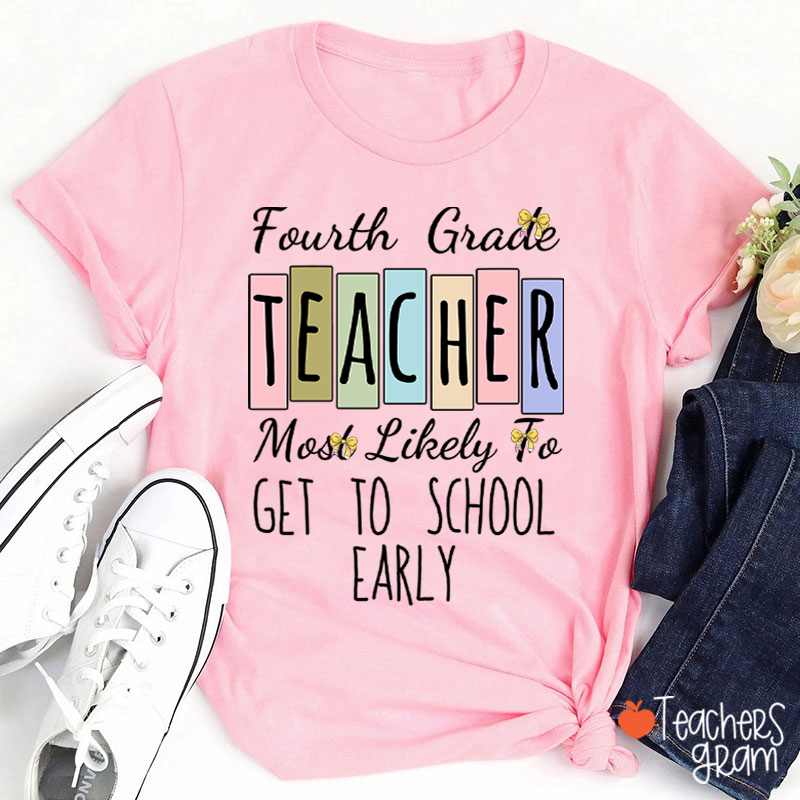 Personalized Grade And Text Most Likely To Teacher T-Shirt