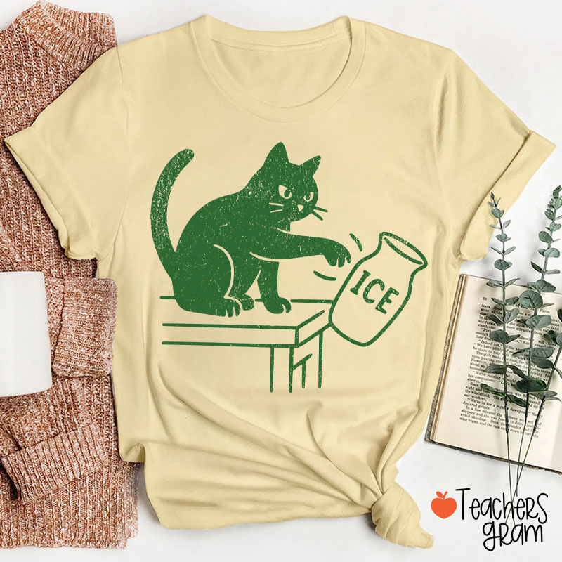 Abolish ICE Funny Cat Political Teacher T-Shirt