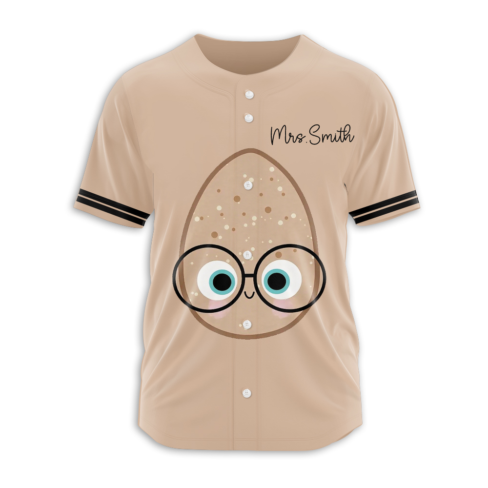 Personalized Name Potatoes Seeds Eggs Teacher Baseball Jersey