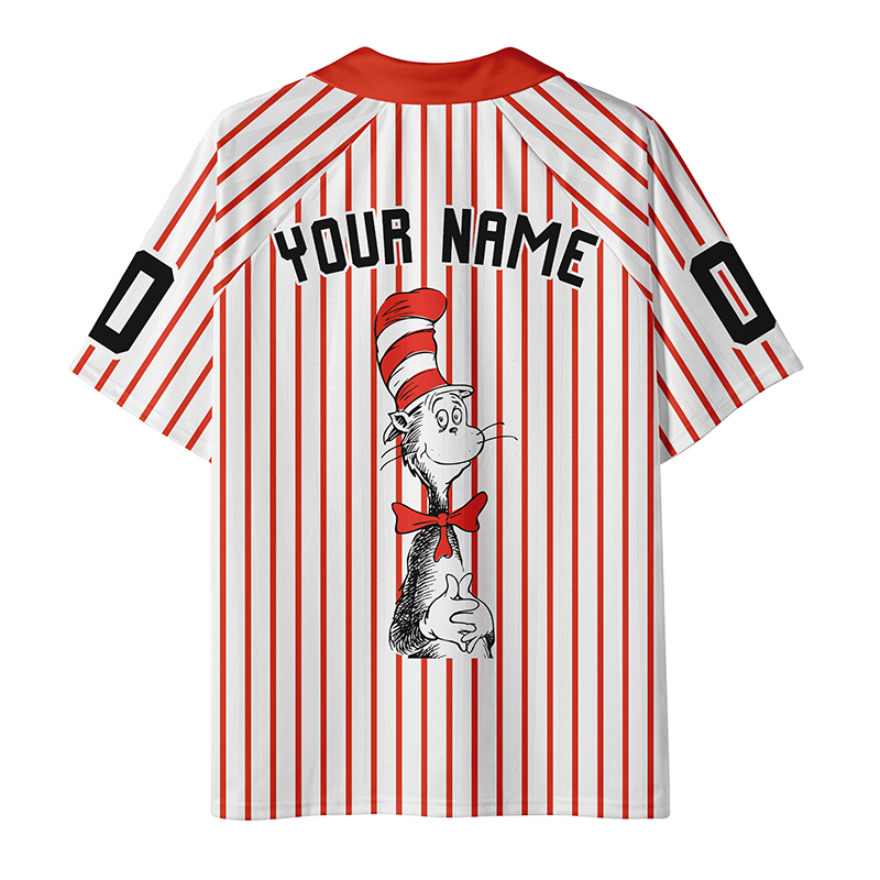 Personalized Cartoon Cat Team Teacher Collar Jersey