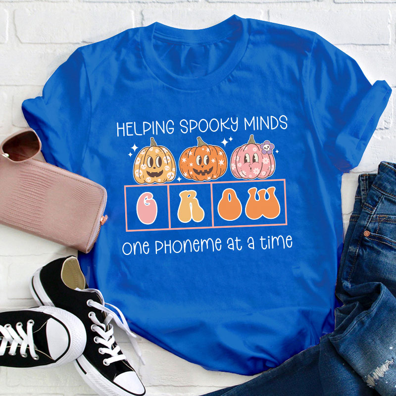 Helping Spooky Minds Grow Teacher T-Shirt