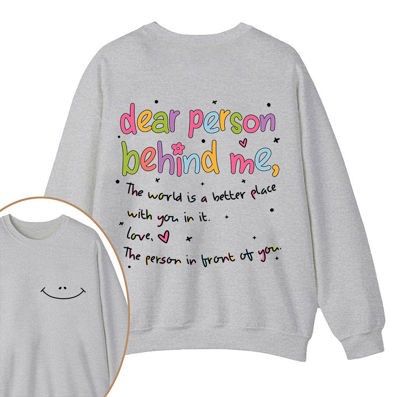 Happy Face Teacher Two Sided Sweatshirt