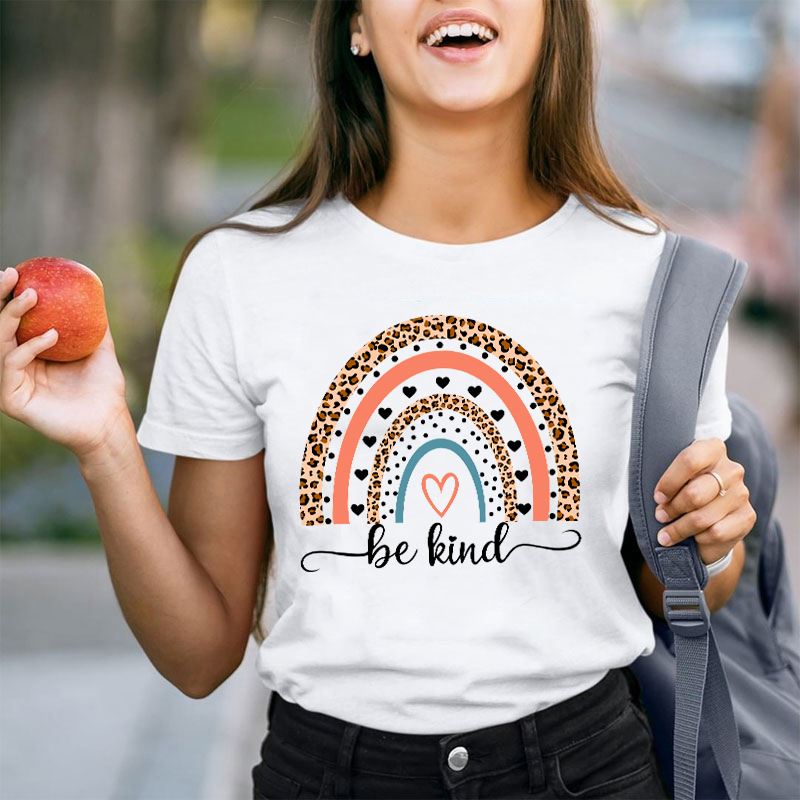 Be Kind Rainbow Teacher T-Shirt