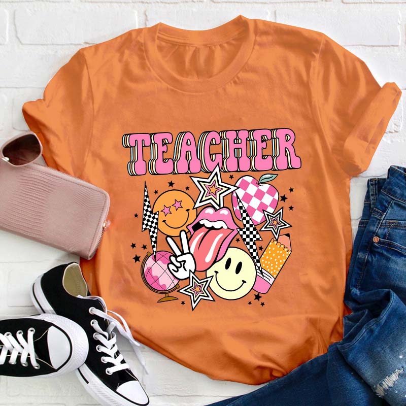 Retro Teacher Life Teacher T-Shirt