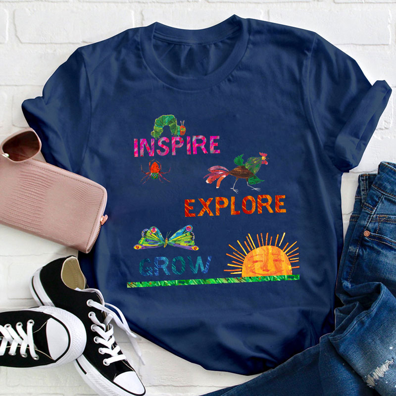 Inspire Explore Grow Teacher T-Shirt