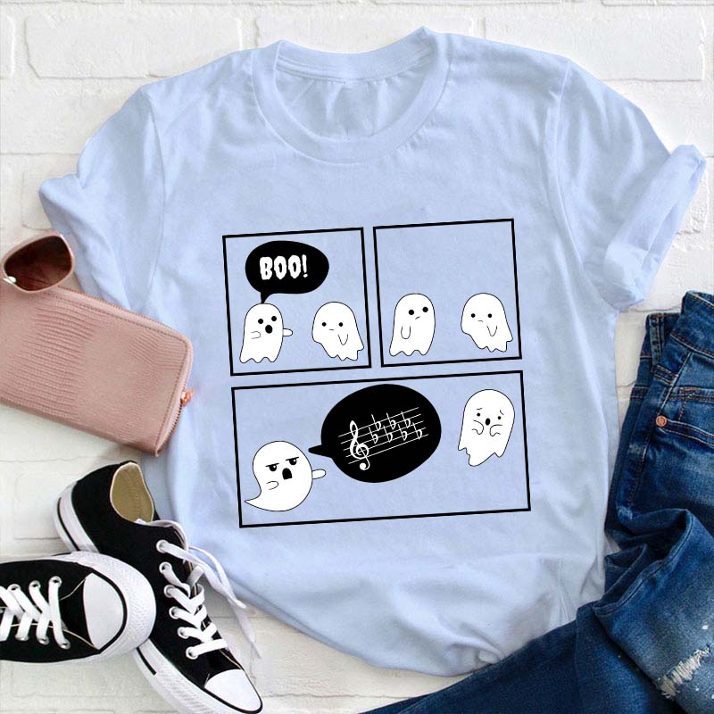 Cute Ghosts Boo Teacher T-Shirt