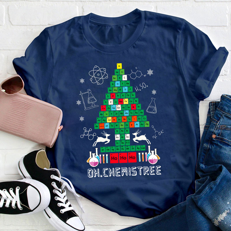 Oh Chemistree Christmas Teacher T-Shirt