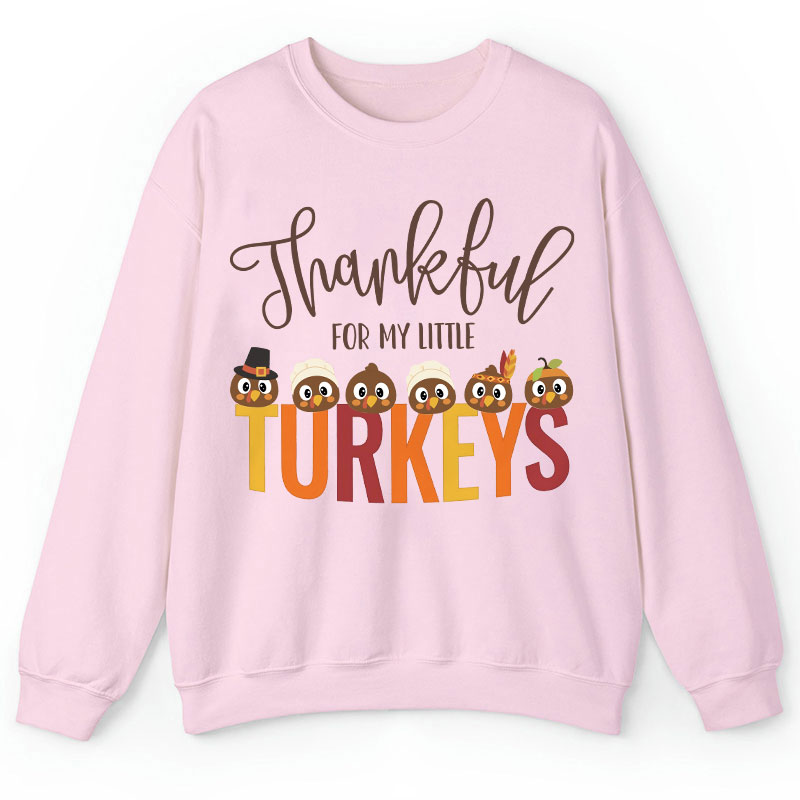Personalized Thankful For My Little Turkeys Teacher Sweatshirt