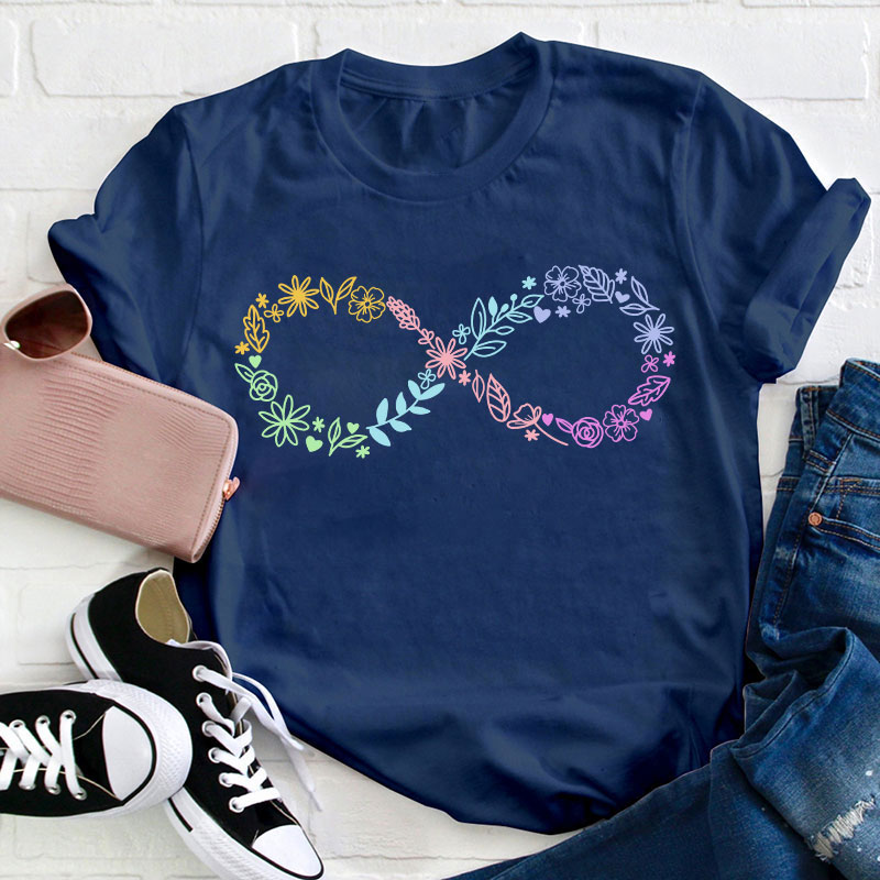 Autism Infinity Symbol Teacher T-Shirt