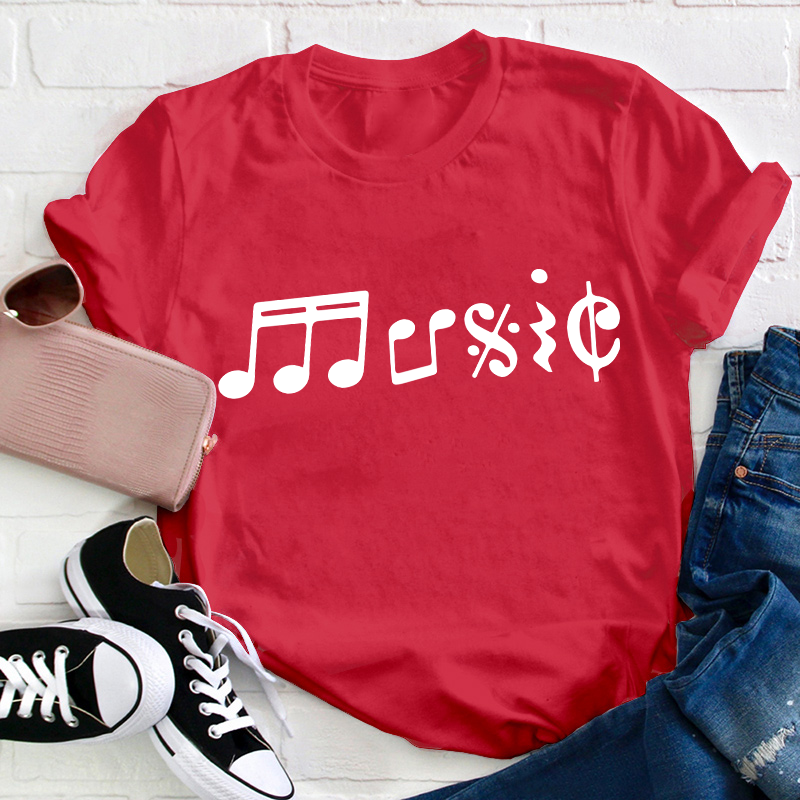 Music Notes Teacher T-Shirt