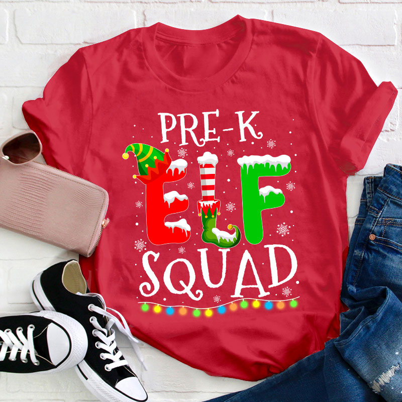 Personalized Elf Squad Teacher T-Shirt