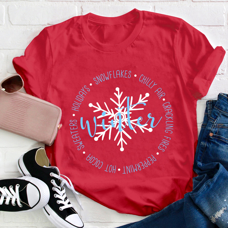 Winter Snowflake Teacher T-Shirt