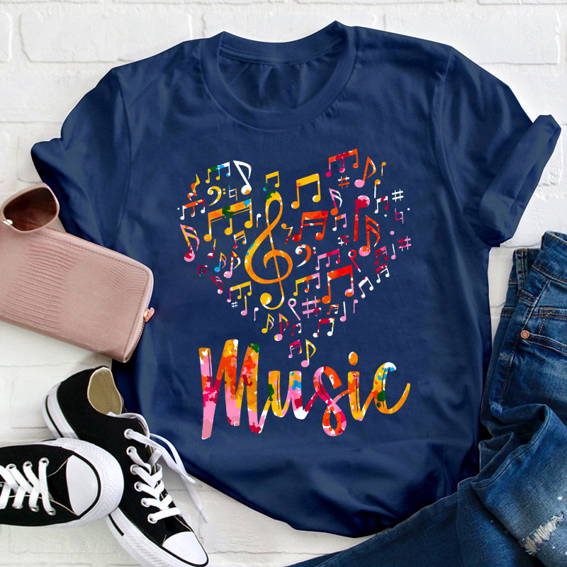 Music Heart Teacher T-Shirt
