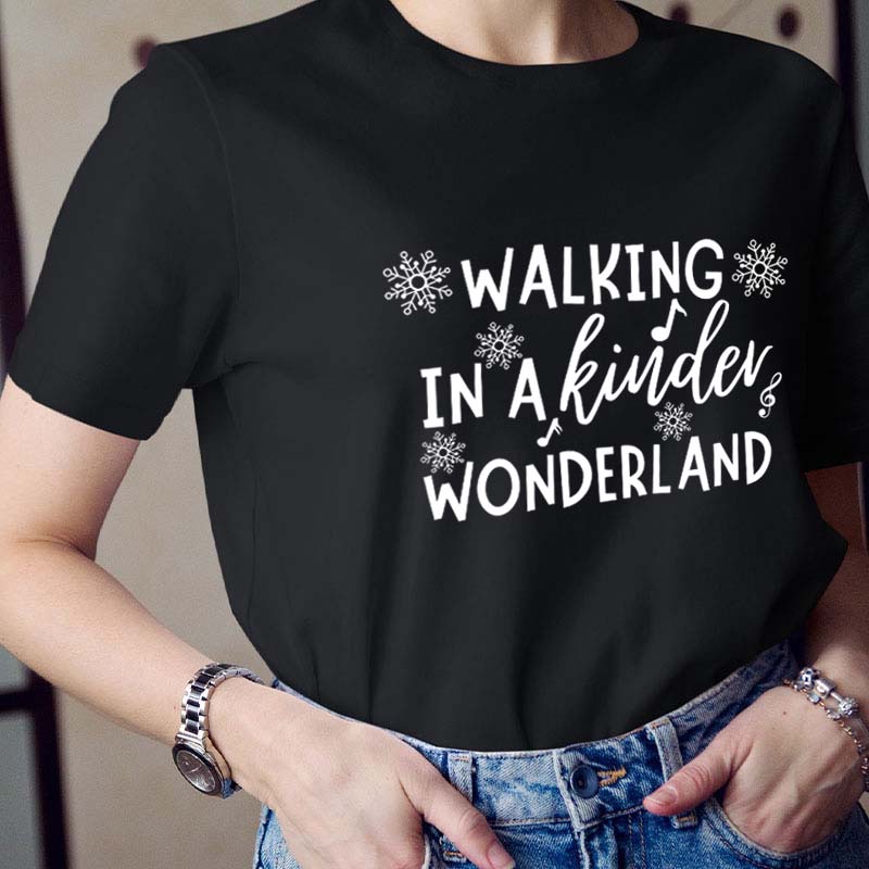 Personalized Walking In A Wonderland Teacher T-Shirt