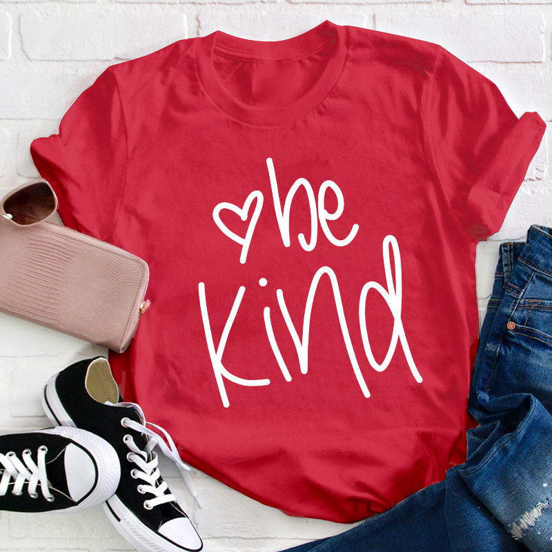 Be Kind With A Heart Teacher T-Shirt Sale-Teachersgram