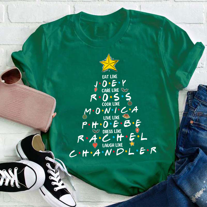 Eat Like Cook Like Christmas Tree Teacher T-Shirt