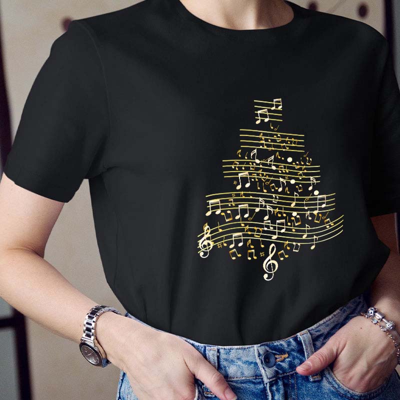 Musical Note Tree Teacher T-Shirt
