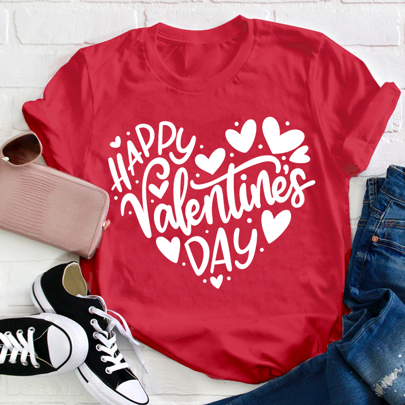 Happy Valentine's Day Teacher T-Shirt Sale-Teachersgram