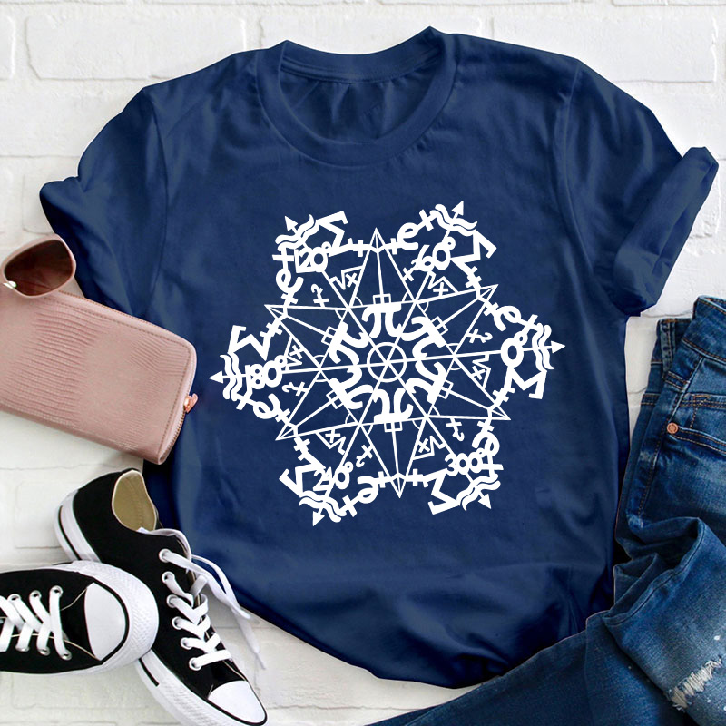 Pi Snowflakes Teacher T-Shirt