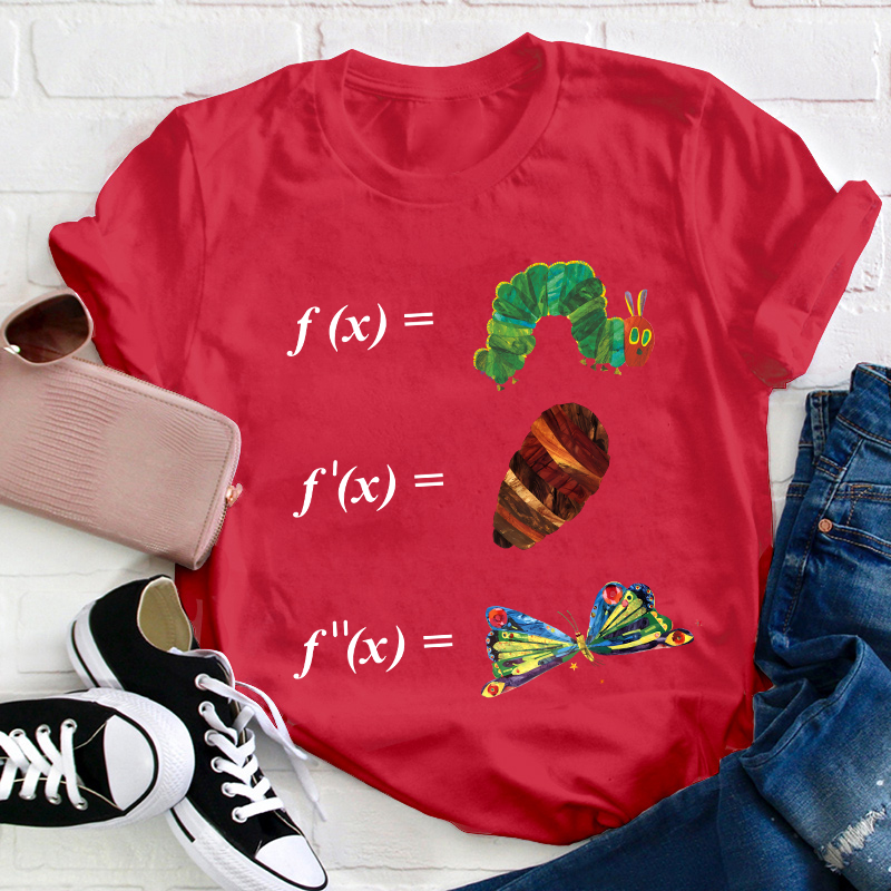Math and Caterpillar Teacher T-Shirt