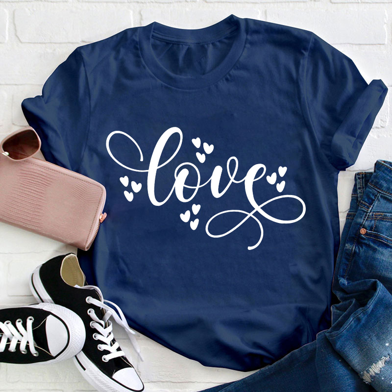 Love Love Heart Teacher T-Shirt