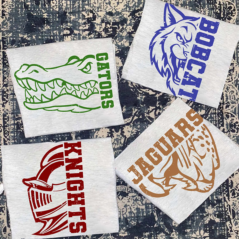 Personalized Mascot Distressed Graphic Teacher T‑Shirt