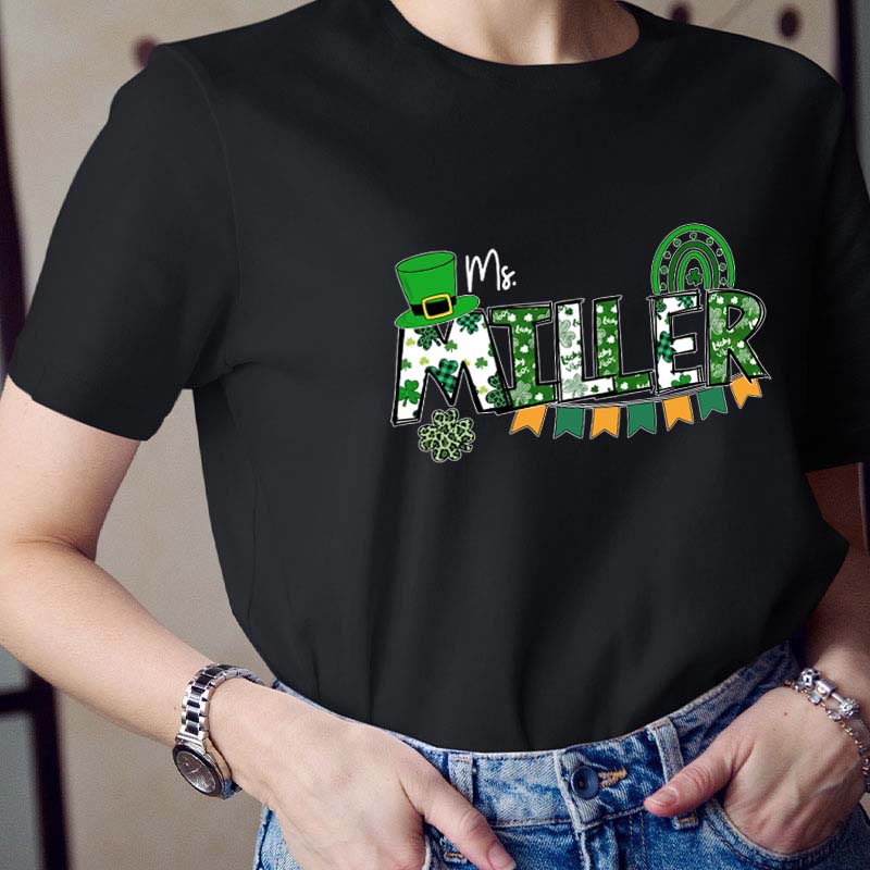 Personalized Name Saint Patricks Day Teacher T-Shirt