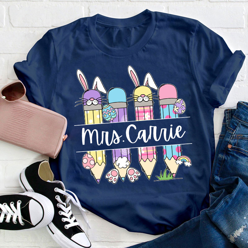 Personalized Easter Name Teacher T-Shirt