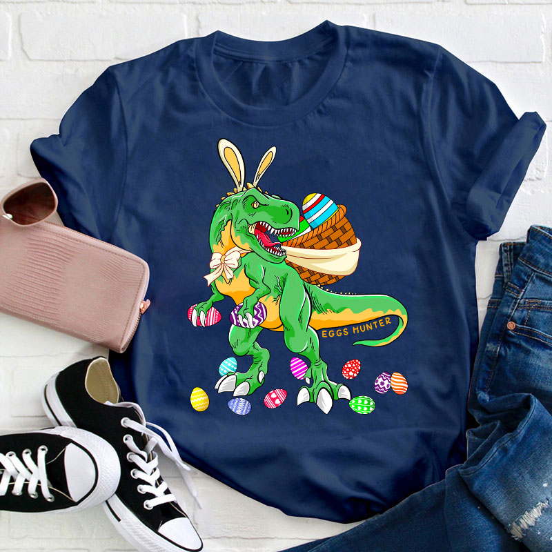 Happy Dinosaur Easter Teacher T-Shirt
