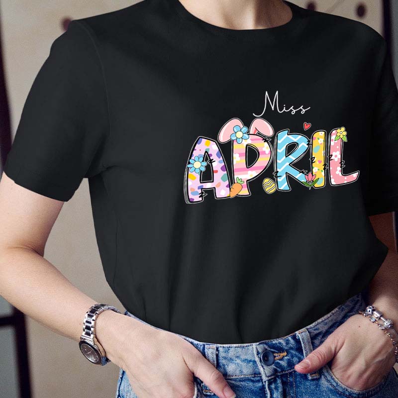 Personalized Name Easter Teacher T-Shirt