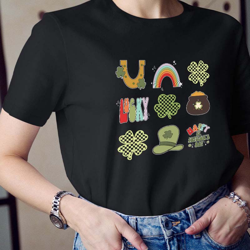 Happy St Patricks Day with Lucky Teacher T-Shirt