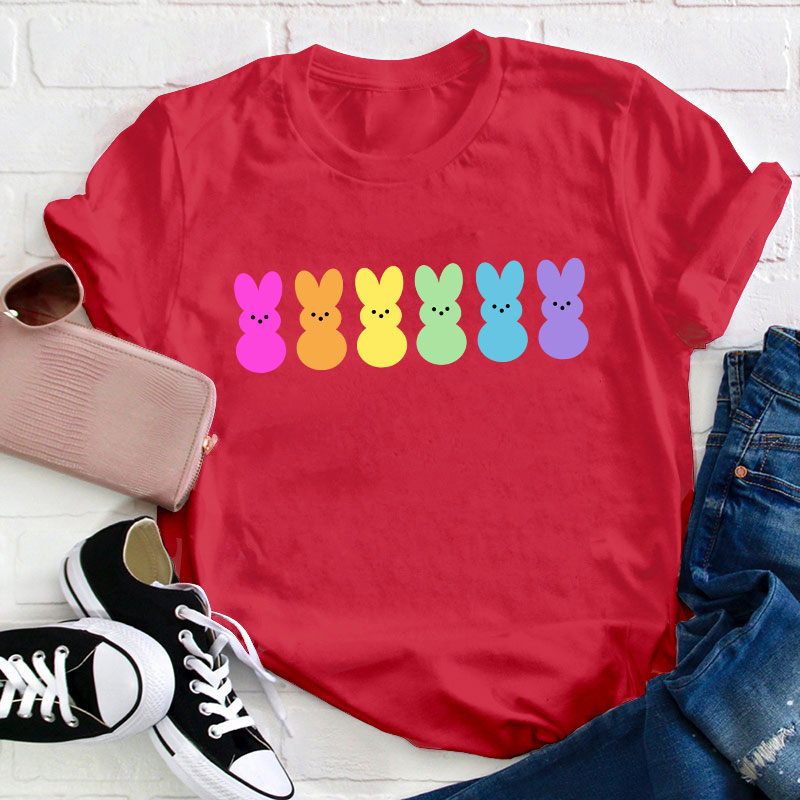 Easter Bunny Peeps Teacher T-Shirt