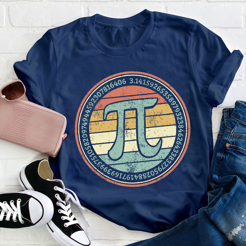 Retro Pi Teacher T-Shirt