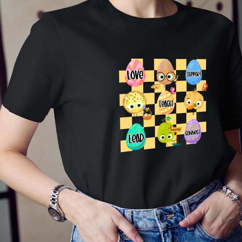 Love Support Teach Lead Connect Teacher T-Shirt
