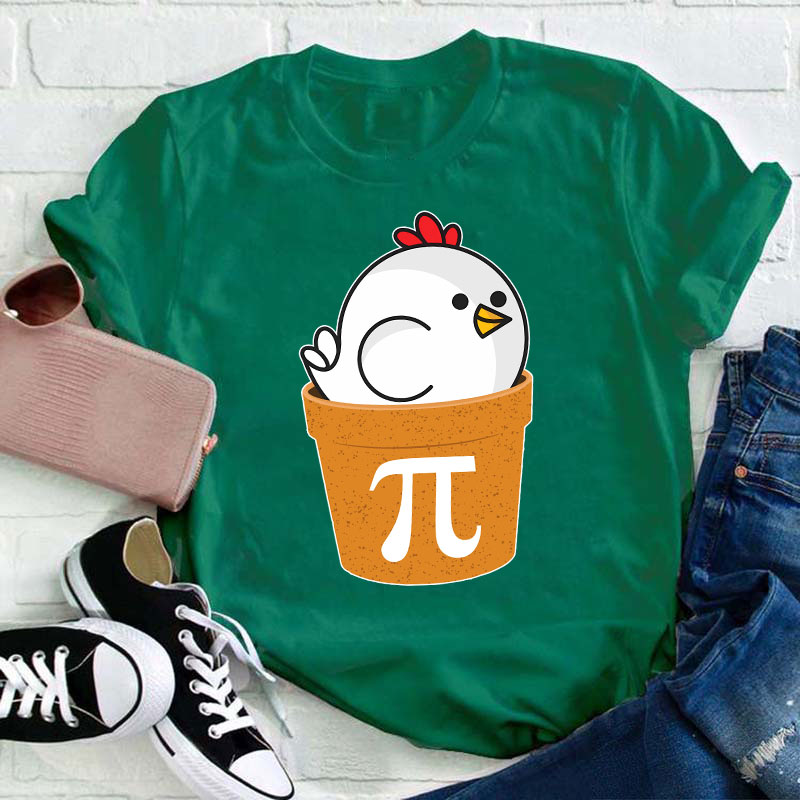 Chicken Pot Pi Day Teacher T-Shirt